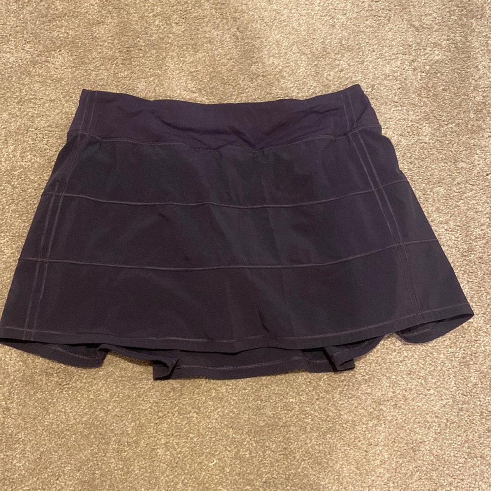 Navy Blue Lululemon Pace Rival Tennis Skirt